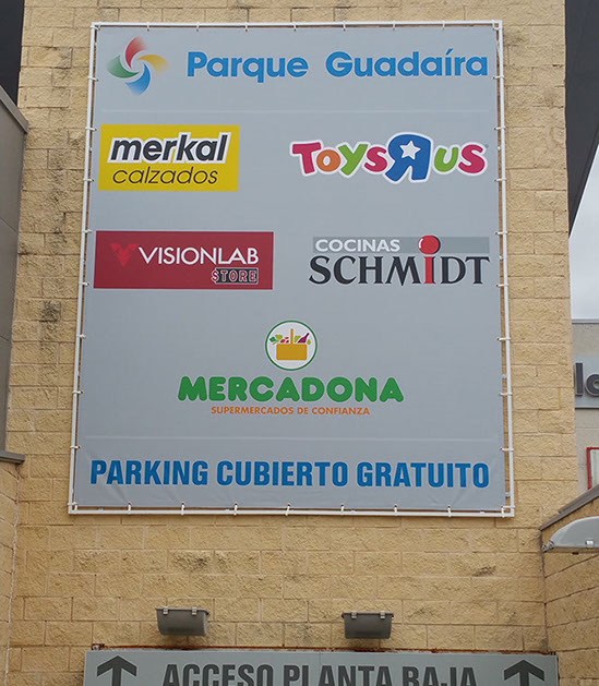 cartel en lona